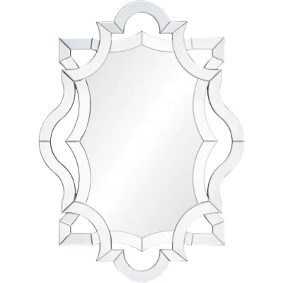 Geometric Sliver Metal Wall Mirror MDF Backing Home Decor